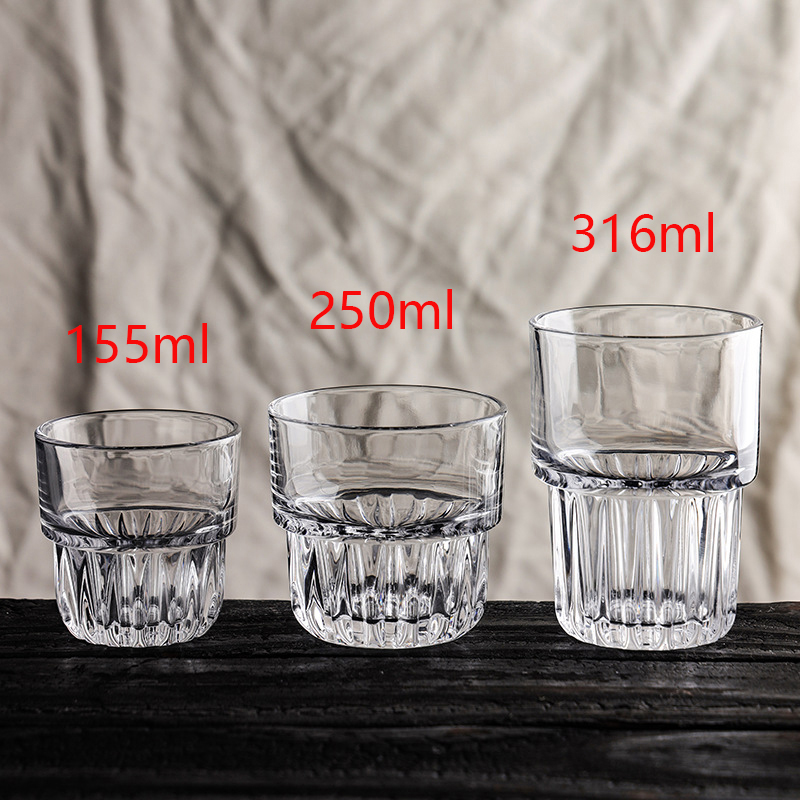 Espresso Shot Glass - 155Ml/250Ml/316Ml Koffiemok Hittebestendige Glazen Bekers Transparante